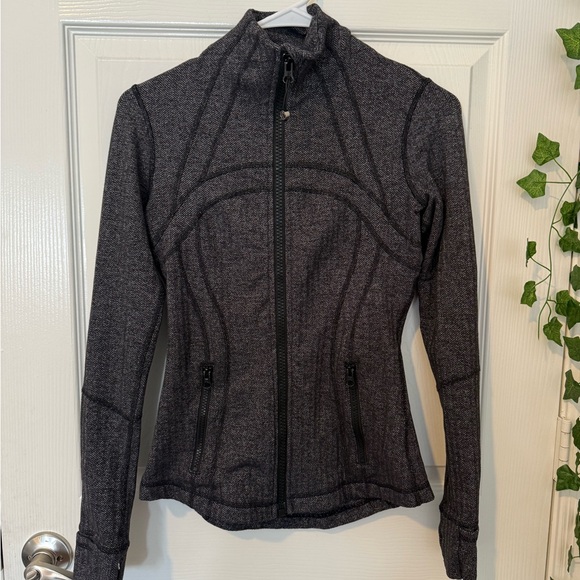 Lululemon Define Jacket in Heathered Herringbone Black Grey Size 4 - Picture 5 of 11